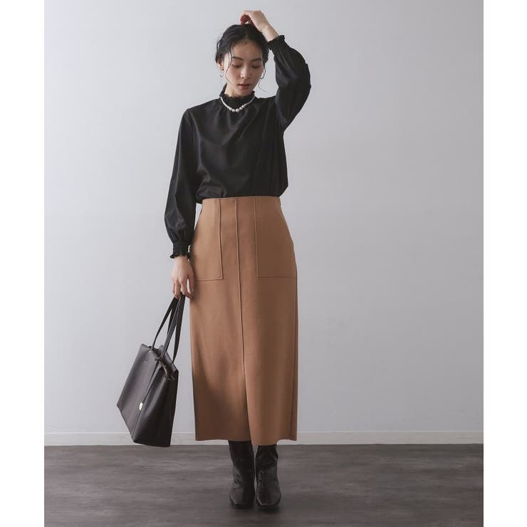 シャーリングハイネックブラウス【洗濯機OK】 | OPAQUE.CLIP | 詳細画像6 