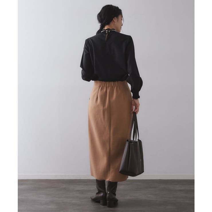 シャーリングハイネックブラウス【洗濯機OK】 | OPAQUE.CLIP | 詳細画像7 