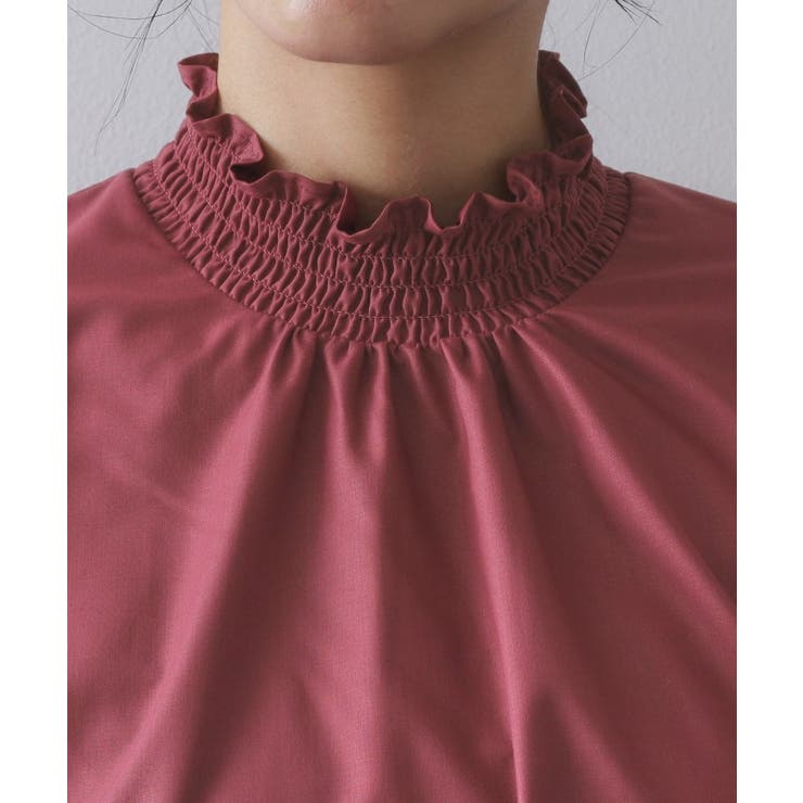 シャーリングハイネックブラウス【洗濯機OK】 | OPAQUE.CLIP | 詳細画像16 