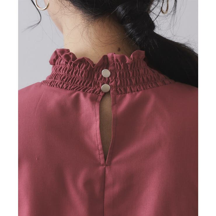 シャーリングハイネックブラウス【洗濯機OK】 | OPAQUE.CLIP | 詳細画像17 