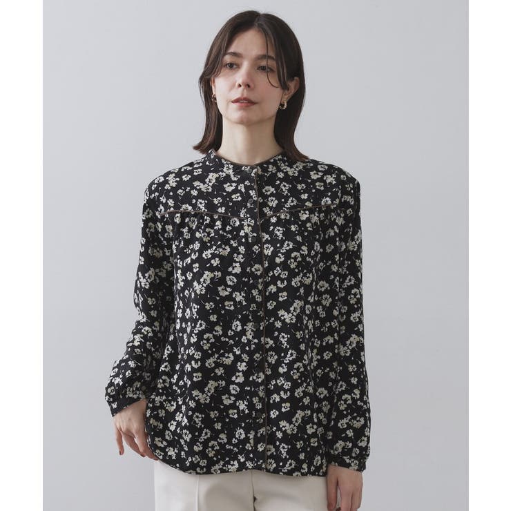 フラワープリントブラウス【洗濯機OK】 | OPAQUE.CLIP | 詳細画像9 