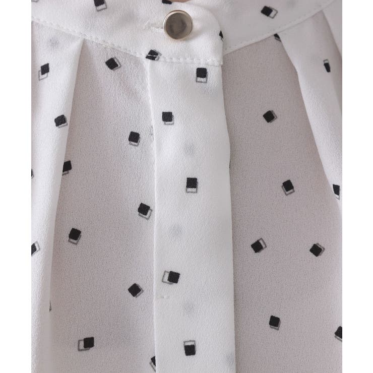 プリント柄タックデザインブラウス【洗濯機OK】 | OPAQUE.CLIP | 詳細画像8 