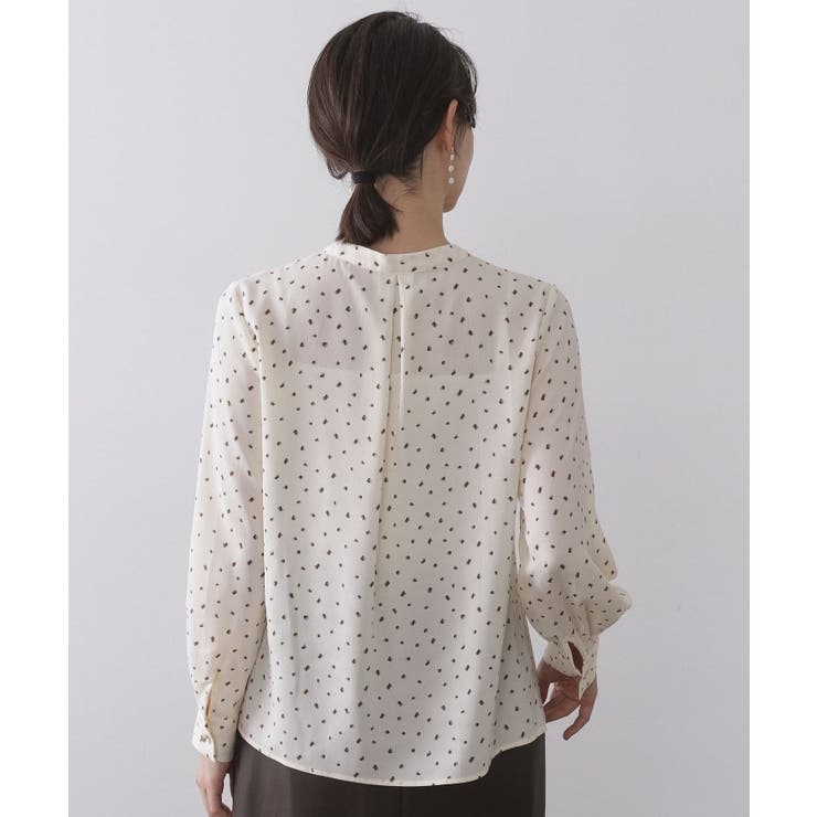 プリント柄タックデザインブラウス【洗濯機OK】 | OPAQUE.CLIP | 詳細画像15 