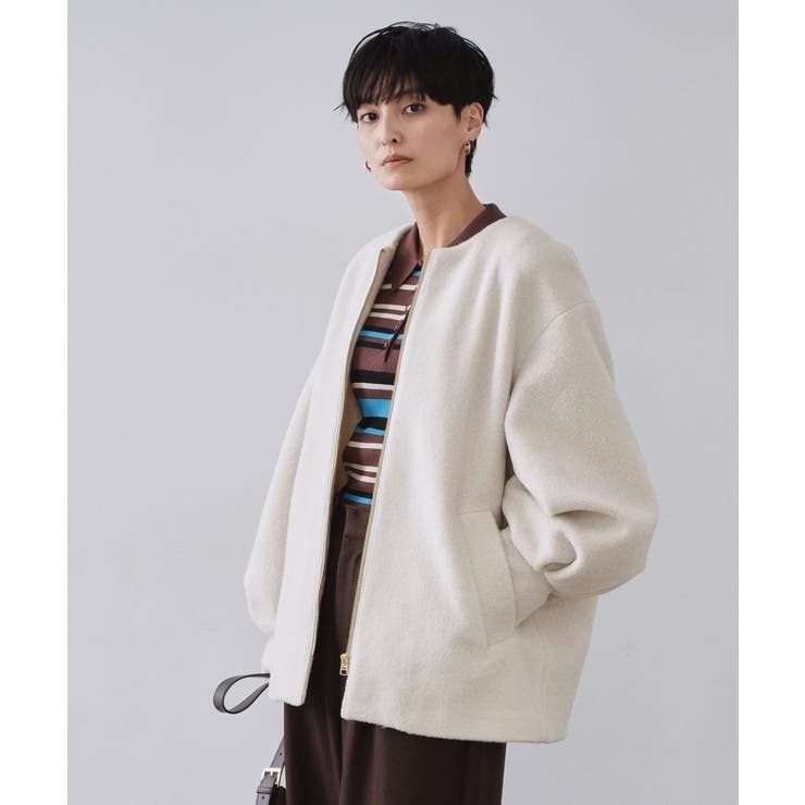 もこもこノーカラージップミドルコート【洗える】 | OPAQUE.CLIP | 詳細画像5 