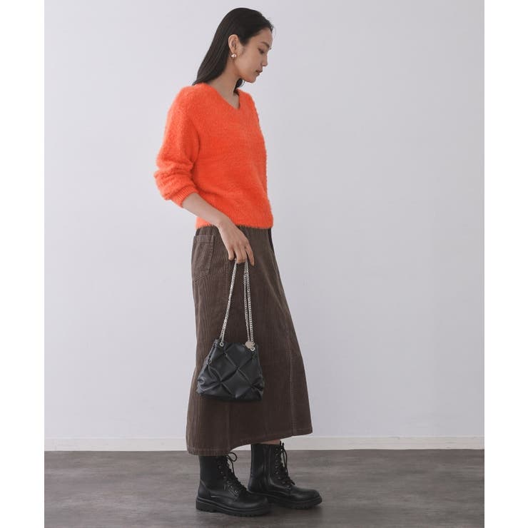 スパンコールフェザーVネックニット【洗濯機OK】 | OPAQUE.CLIP | 詳細画像42 