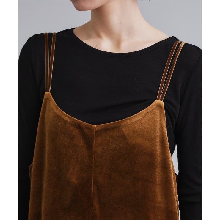 【es】ベロアサロペット【洗濯機OK】 | OPAQUE.CLIP | 詳細画像12 