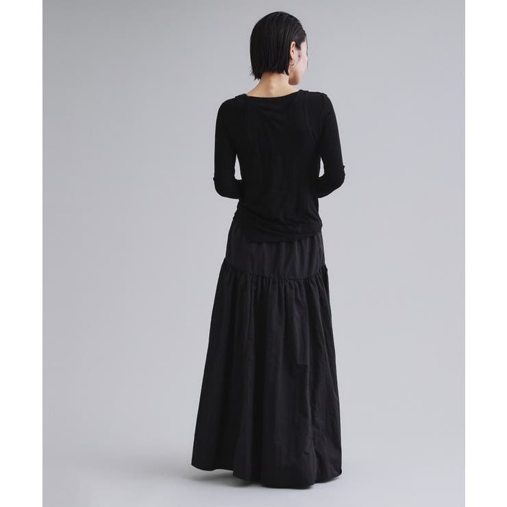 【es】ナイロンティアードマキシスカート【洗濯機OK】 | OPAQUE.CLIP | 詳細画像3 