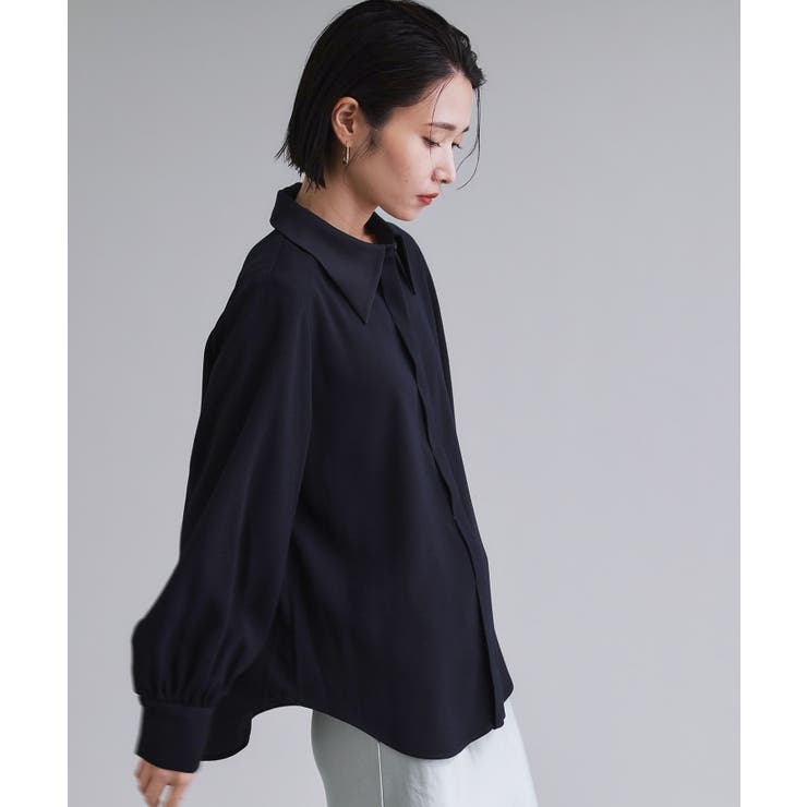 【es】ビックカラーブラウス【洗濯機OK】 | OPAQUE.CLIP | 詳細画像5 