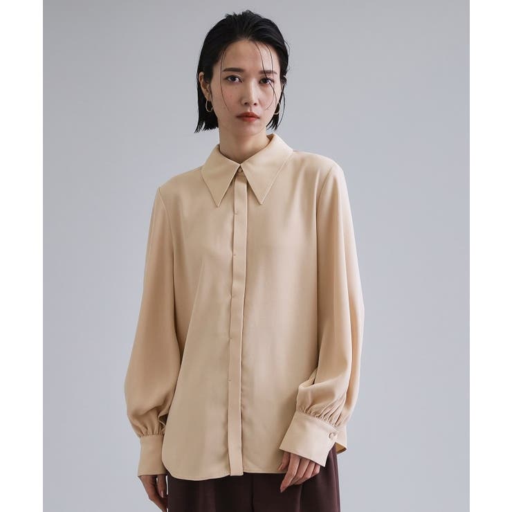 【es】ビックカラーブラウス【洗濯機OK】 | OPAQUE.CLIP | 詳細画像9 