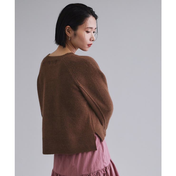 【es】メリノウール クルーミドルゲージニット | OPAQUE.CLIP | 詳細画像1 