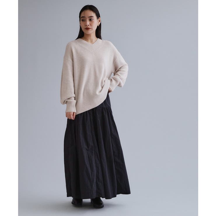 【es】フラッフィーウールVネックニット【洗濯機OK】 | OPAQUE.CLIP | 詳細画像6 