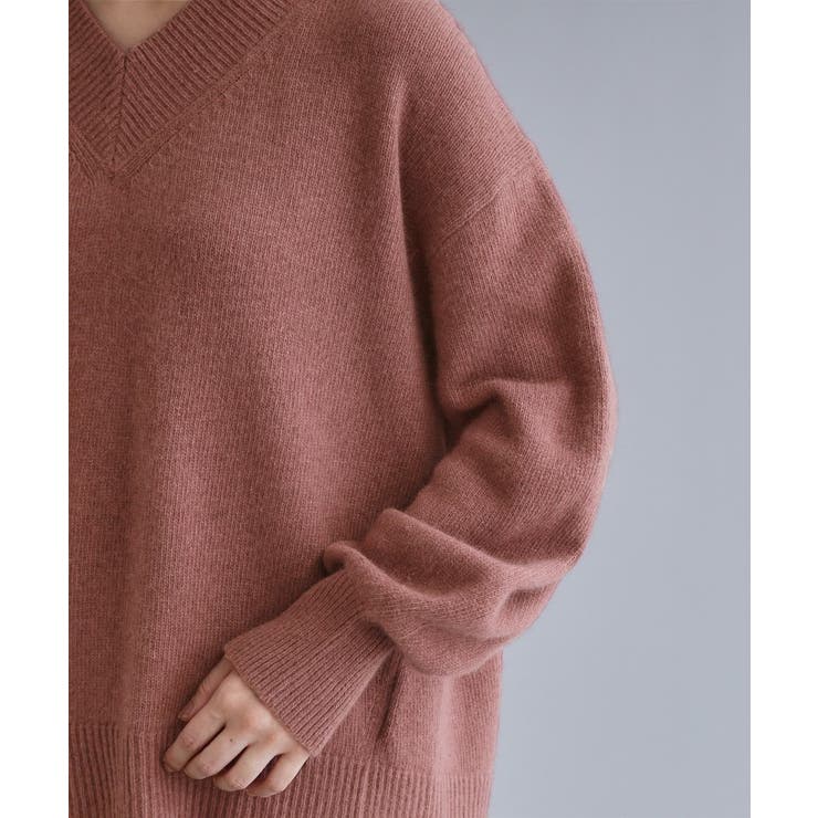 【es】フラッフィーウールVネックニット【洗濯機OK】 | OPAQUE.CLIP | 詳細画像17 