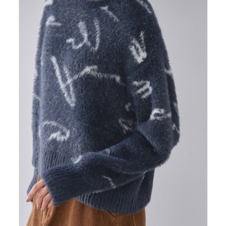 アート柄シャギーニット【洗濯機OK】 | OPAQUE.CLIP | 詳細画像13 