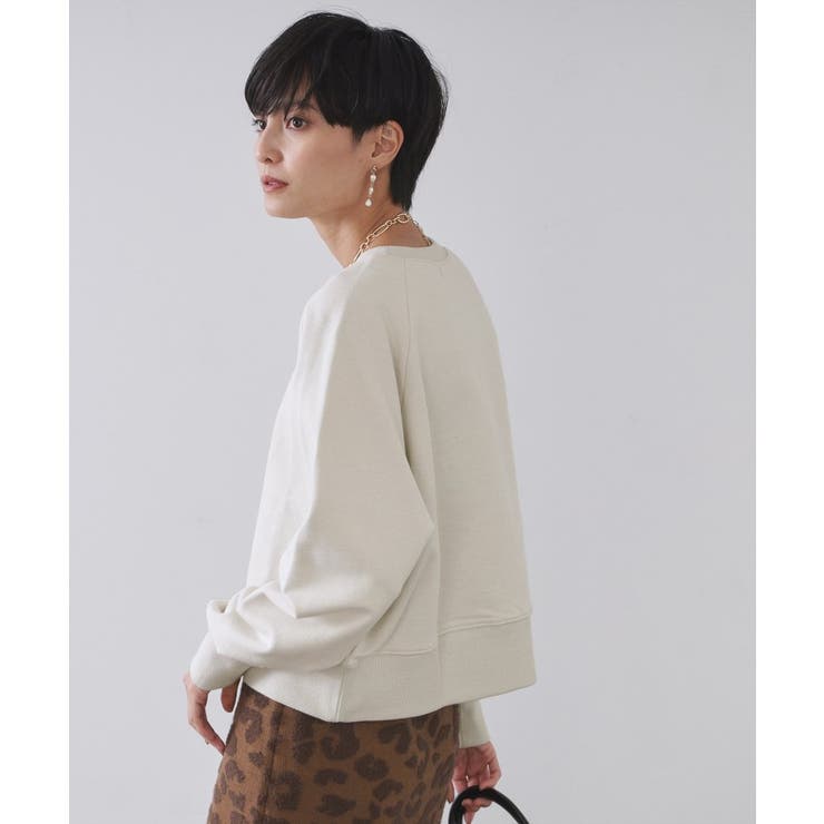 ラメ裏毛ショートプルオーバー【洗濯機OK】 | OPAQUE.CLIP | 詳細画像1 