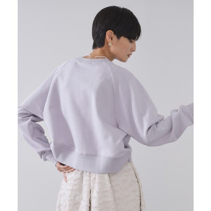 ラメ裏毛ショートプルオーバー【洗濯機OK】 | OPAQUE.CLIP | 詳細画像9 