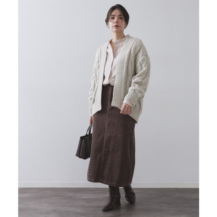 ケーブルローゲージニットカーディガン【洗濯機OK】 | OPAQUE.CLIP | 詳細画像3 