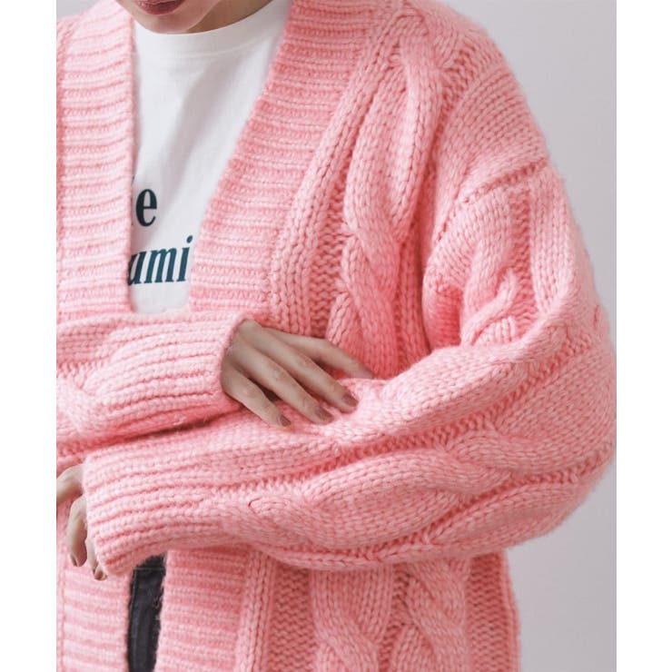 ケーブルローゲージニットカーディガン【洗濯機OK】 | OPAQUE.CLIP | 詳細画像18 