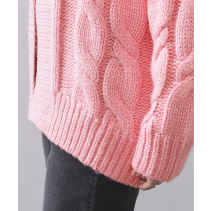 ケーブルローゲージニットカーディガン【洗濯機OK】 | OPAQUE.CLIP | 詳細画像19 