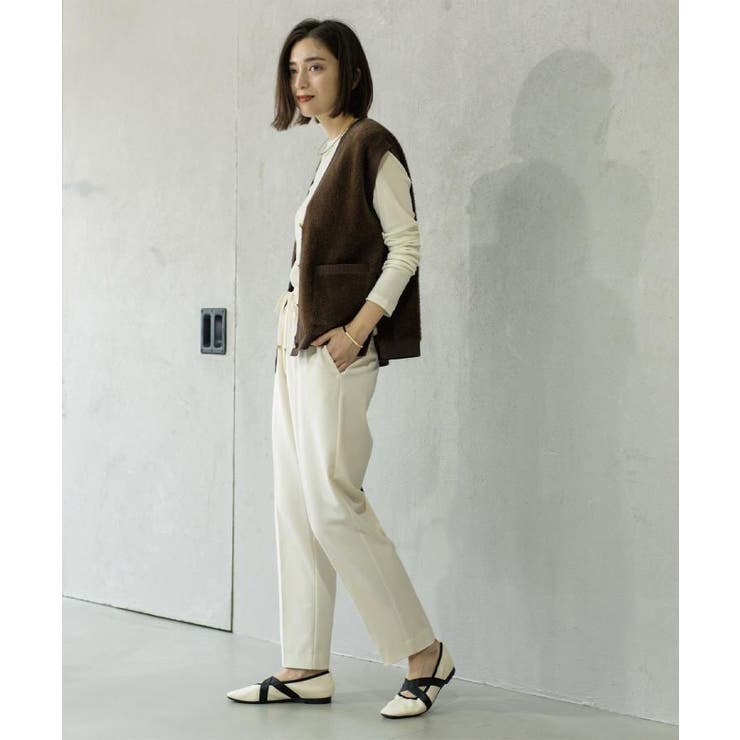 フェザーヤーンニットベスト【洗濯機OK/抗ピル】 | OPAQUE.CLIP | 詳細画像13 