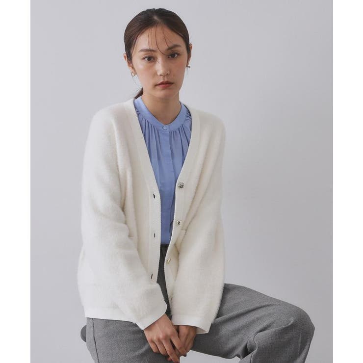 フェザーヤーンカーディガン【洗濯機OK/抗ピル】 | OPAQUE.CLIP | 詳細画像17 