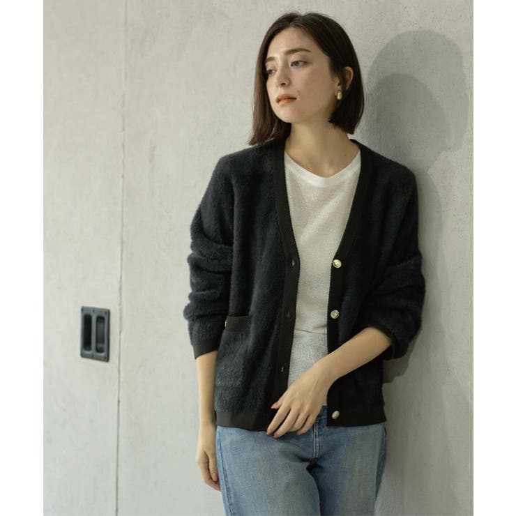 フェザーヤーンカーディガン【洗濯機OK/抗ピル】 | OPAQUE.CLIP | 詳細画像10 