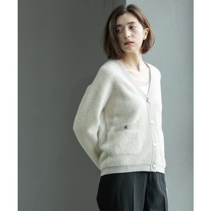 フェザーヤーンカーディガン【洗濯機OK/抗ピル】 | OPAQUE.CLIP | 詳細画像14 