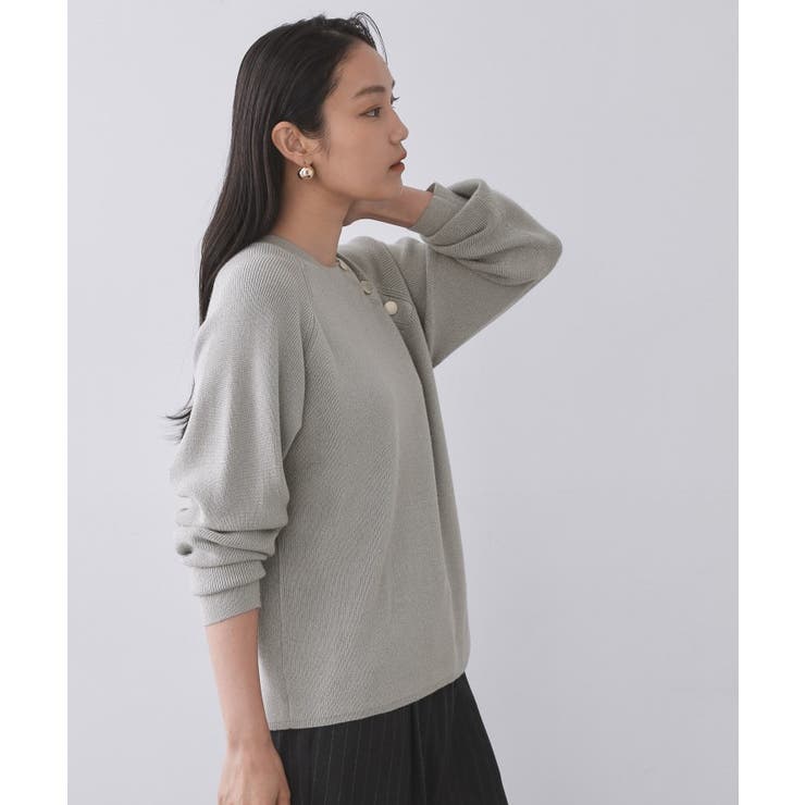 ボタンデザインラメニット【洗濯機OK】 | OPAQUE.CLIP | 詳細画像32 