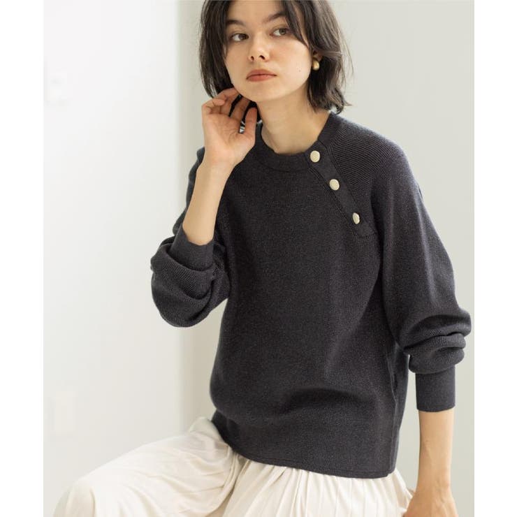 ボタンデザインラメニット【洗濯機OK】 | OPAQUE.CLIP | 詳細画像12 