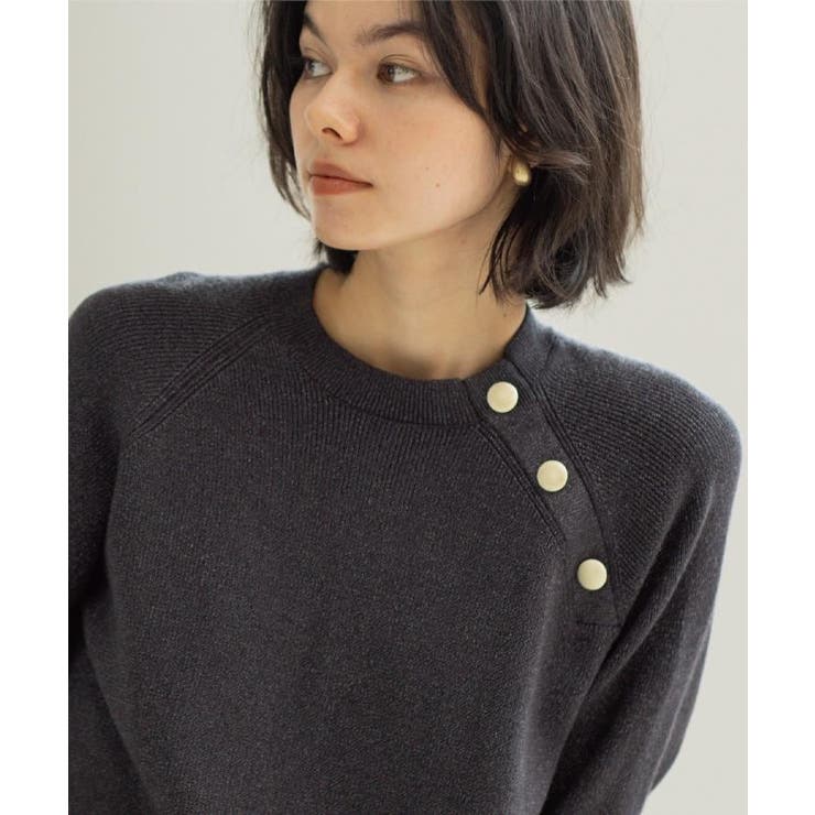 ボタンデザインラメニット【洗濯機OK】 | OPAQUE.CLIP | 詳細画像13 