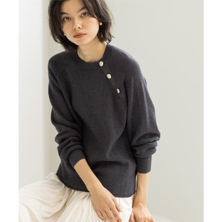 ボタンデザインラメニット【洗濯機OK】 | OPAQUE.CLIP | 詳細画像15 