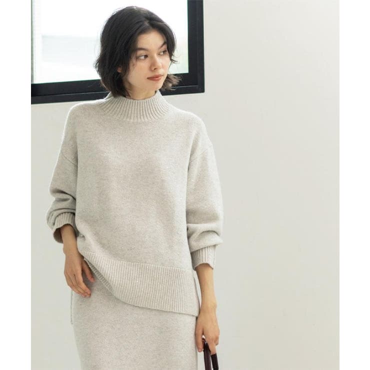 ラメスパンコールハイネックニット/セットアップ対応可【洗濯機OK】 | OPAQUE.CLIP | 詳細画像5 