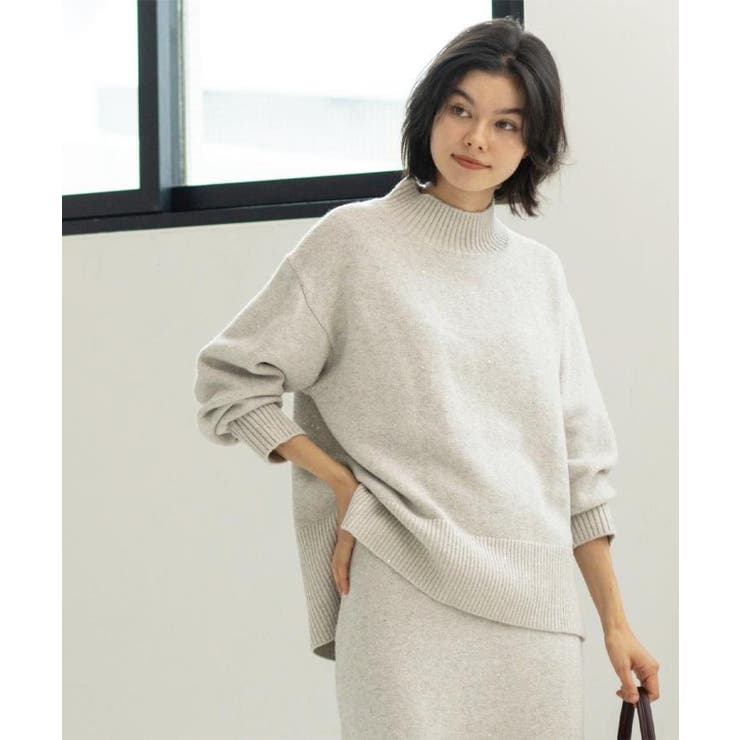 ラメスパンコールハイネックニット/セットアップ対応可【洗濯機OK】 | OPAQUE.CLIP | 詳細画像7 