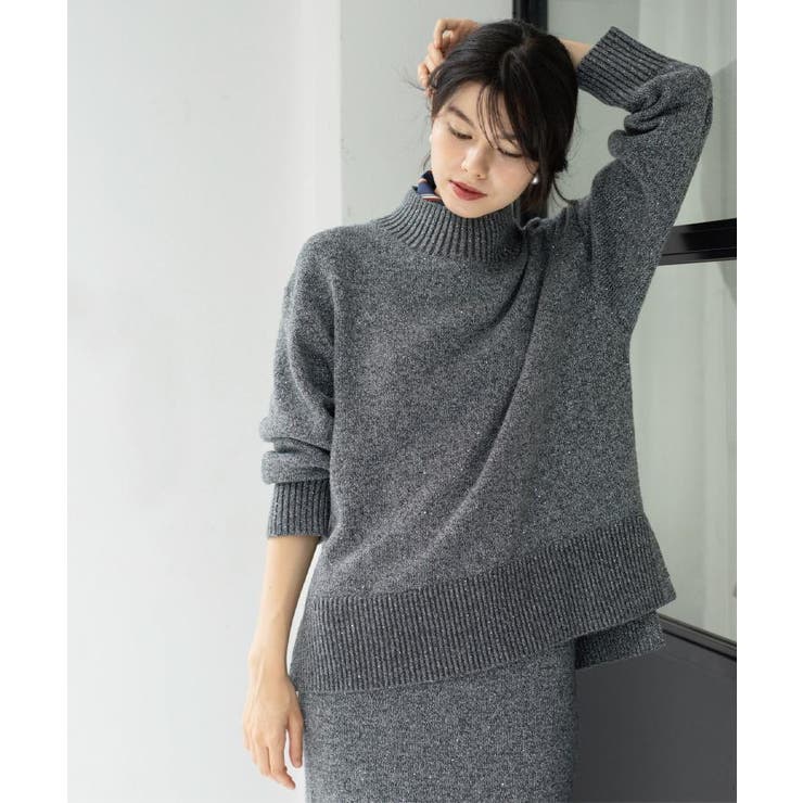 ラメスパンコールハイネックニット/セットアップ対応可【洗濯機OK】 | OPAQUE.CLIP | 詳細画像11 