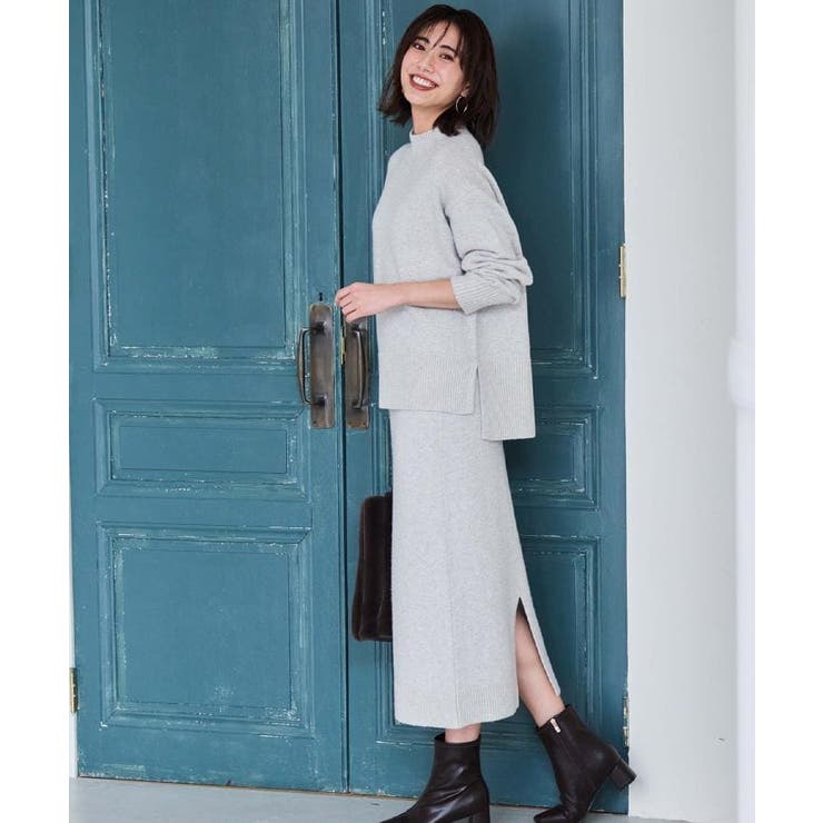 ラメスパンコールハイネックニット/セットアップ対応可【洗濯機OK】 | OPAQUE.CLIP | 詳細画像4 