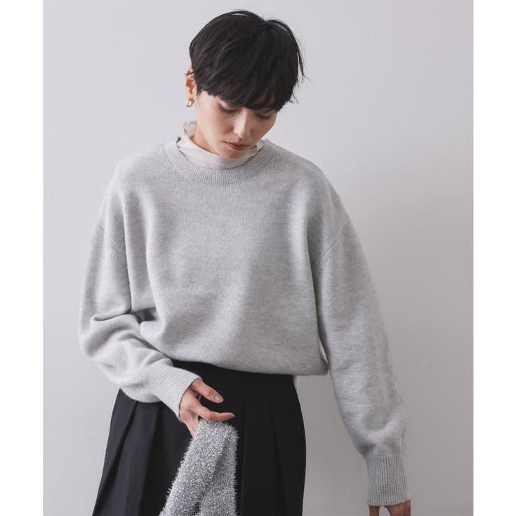 きらきらクルーミドルゲージニット【洗濯機OK】 | OPAQUE.CLIP | 詳細画像22 