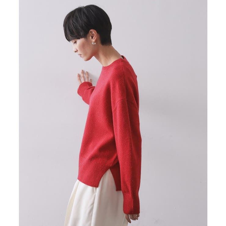 きらきらクルーミドルゲージニット【洗濯機OK】 | OPAQUE.CLIP | 詳細画像42 