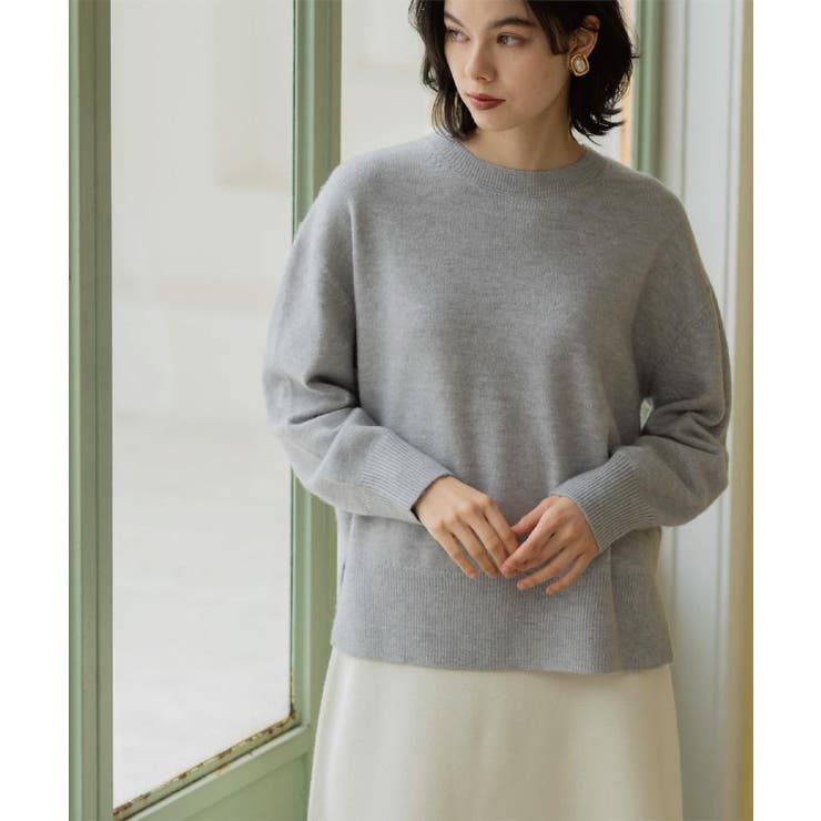 きらきらクルーミドルゲージニット【洗濯機OK】 | OPAQUE.CLIP | 詳細画像3 