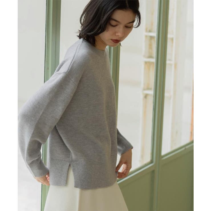 きらきらクルーミドルゲージニット【洗濯機OK】 | OPAQUE.CLIP | 詳細画像4 