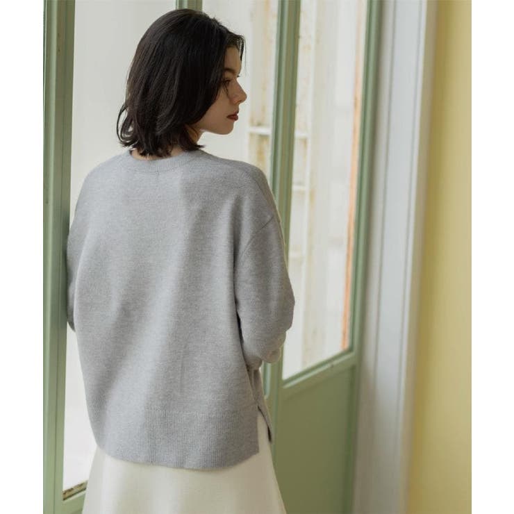 きらきらクルーミドルゲージニット【洗濯機OK】 | OPAQUE.CLIP | 詳細画像5 