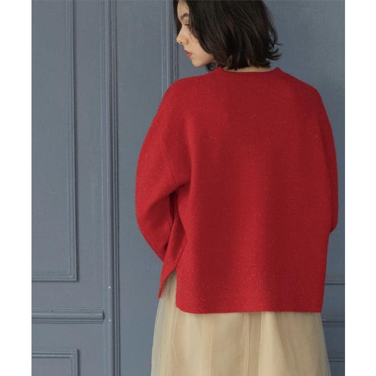 きらきらクルーミドルゲージニット【洗濯機OK】 | OPAQUE.CLIP | 詳細画像13 