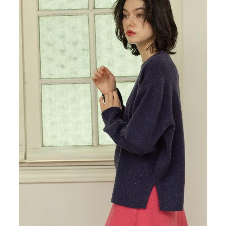 きらきらクルーミドルゲージニット【洗濯機OK】 | OPAQUE.CLIP | 詳細画像17 