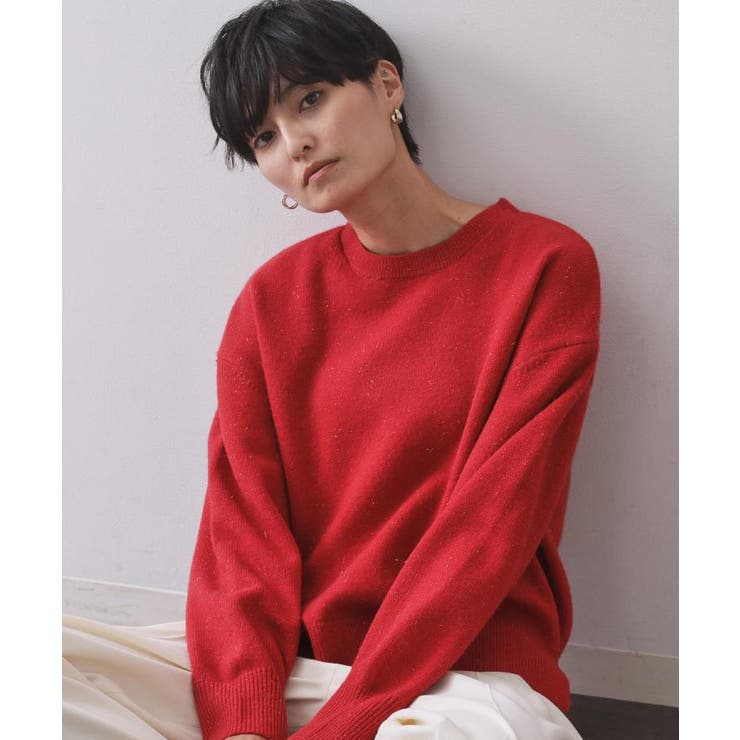 きらきらクルーミドルゲージニット【洗濯機OK】 | OPAQUE.CLIP | 詳細画像31 