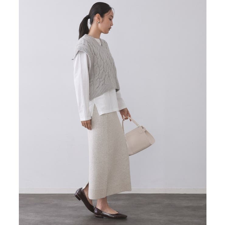 ラメスパンコールナロースカート/セットアップ対応可【洗濯機OK】 | OPAQUE.CLIP | 詳細画像31 