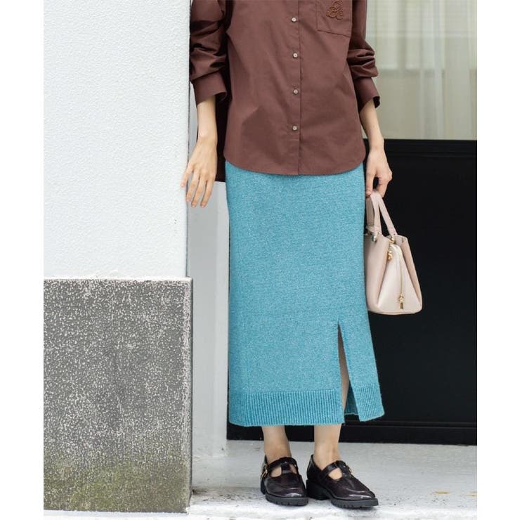 ラメスパンコールナロースカート/セットアップ対応可【洗濯機OK】 | OPAQUE.CLIP | 詳細画像25 