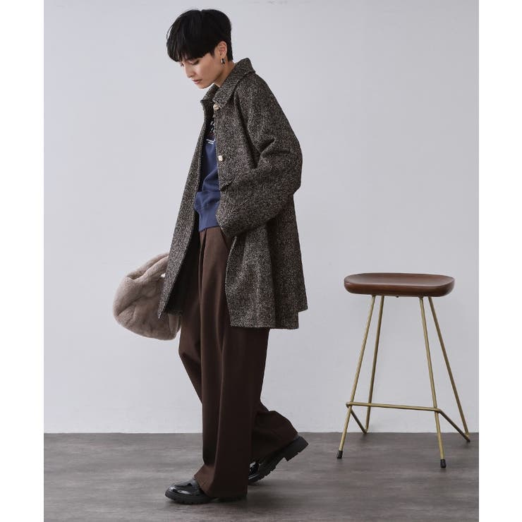 ヘリンボーンステンカラーコート | OPAQUE.CLIP | 詳細画像3 