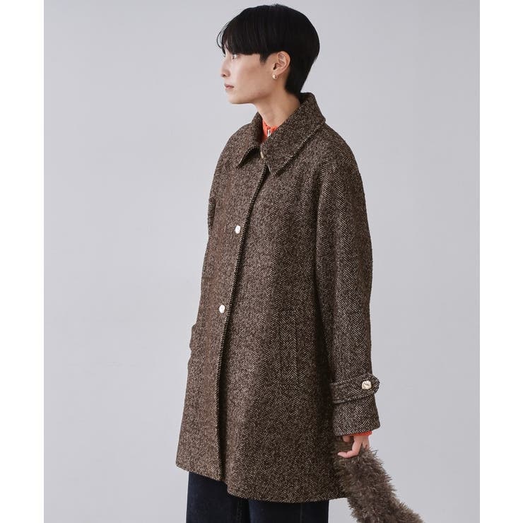 ヘリンボーンステンカラーコート | OPAQUE.CLIP | 詳細画像5 