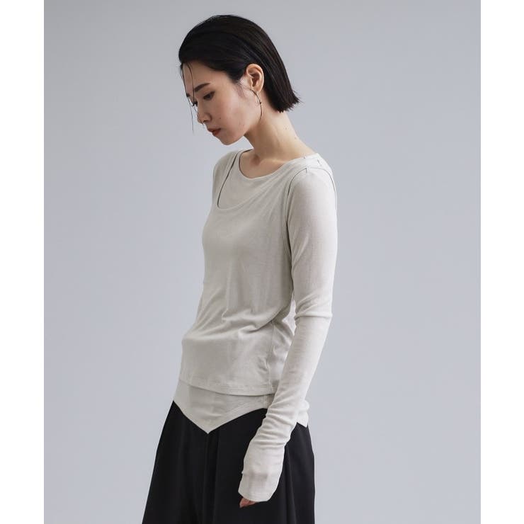 【es】シアーリブアシメレイヤードカットソー | OPAQUE.CLIP | 詳細画像16 