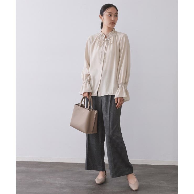 フリルカラーブラウス【洗濯機OK】 | OPAQUE.CLIP | 詳細画像6 