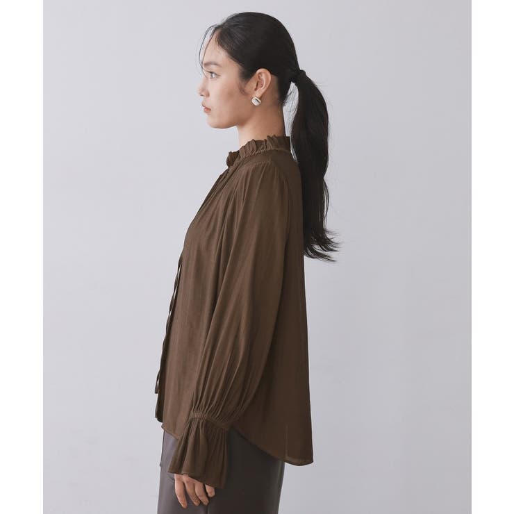 フリルカラーブラウス【洗濯機OK】 | OPAQUE.CLIP | 詳細画像14 