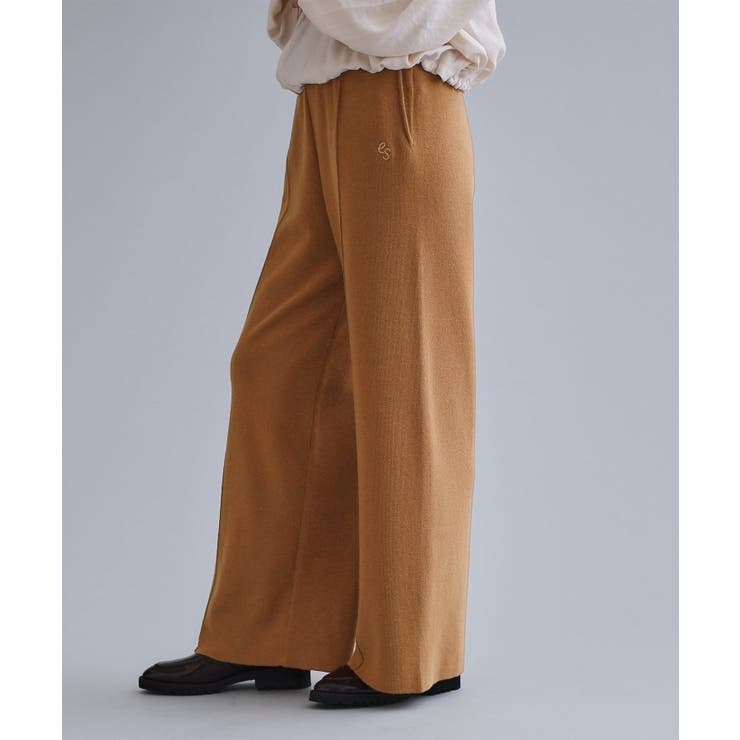 【es】ニットワイドパンツ【洗濯機OK】 | OPAQUE.CLIP | 詳細画像5 